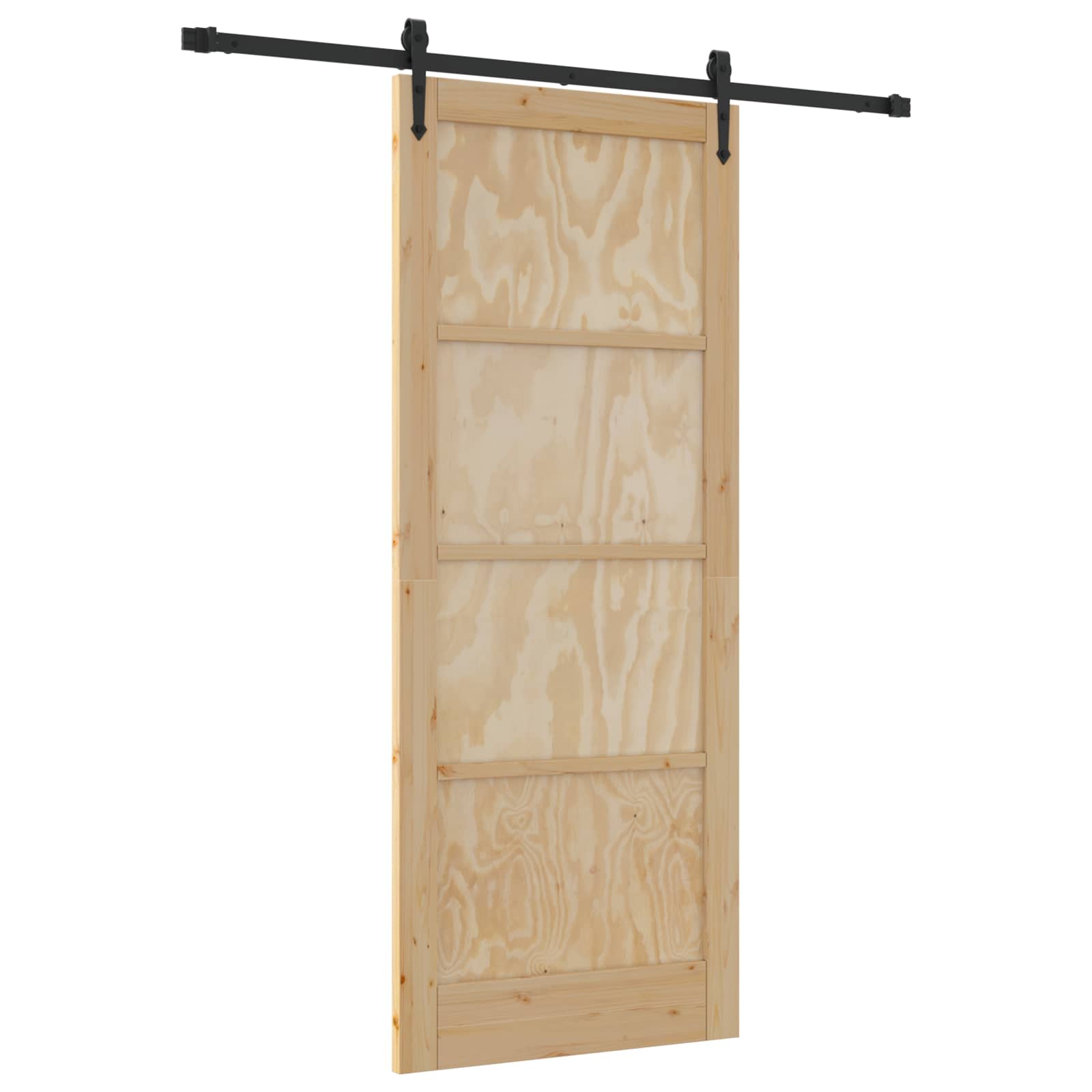 Klizna vrata ORKDAL Prirodna i crna 86 x 211 cm