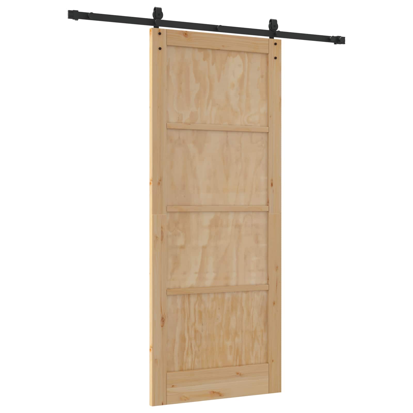 Klizna vrata ORKDAL Prirodna i crna 86 x 211 cm