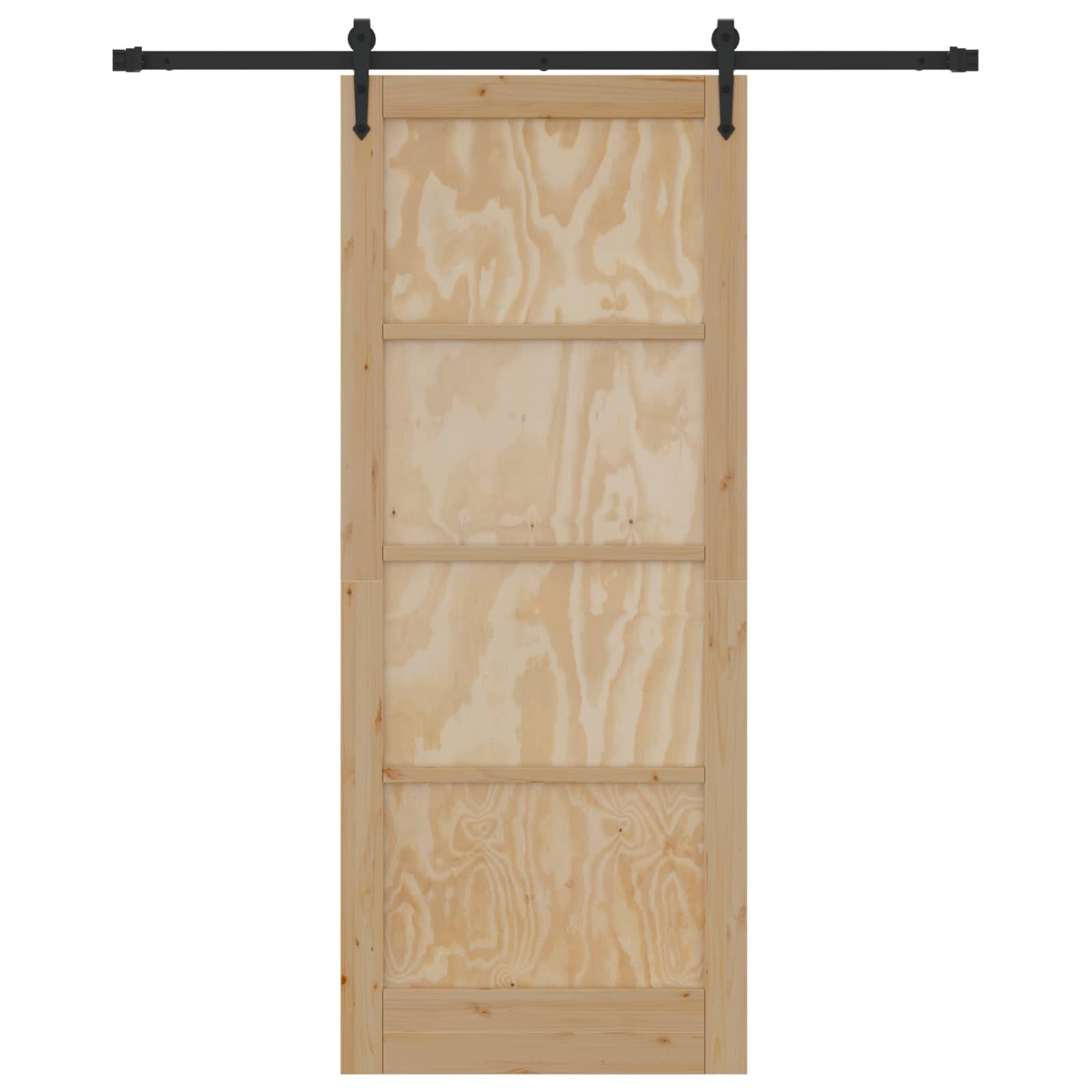 Klizna vrata ORKDAL Prirodna i crna 86 x 211 cm