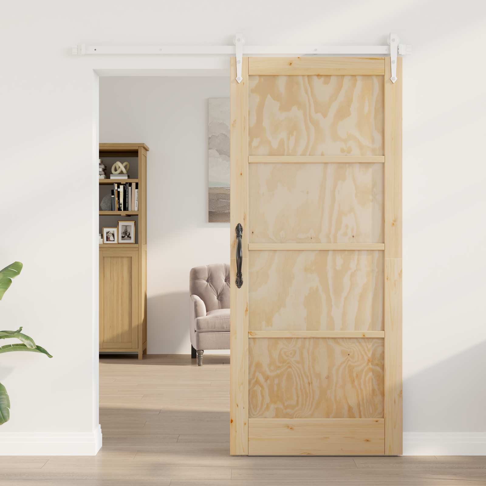 Klizna vrata ORKDAL Prirodna i bijela 86 x 211 cm