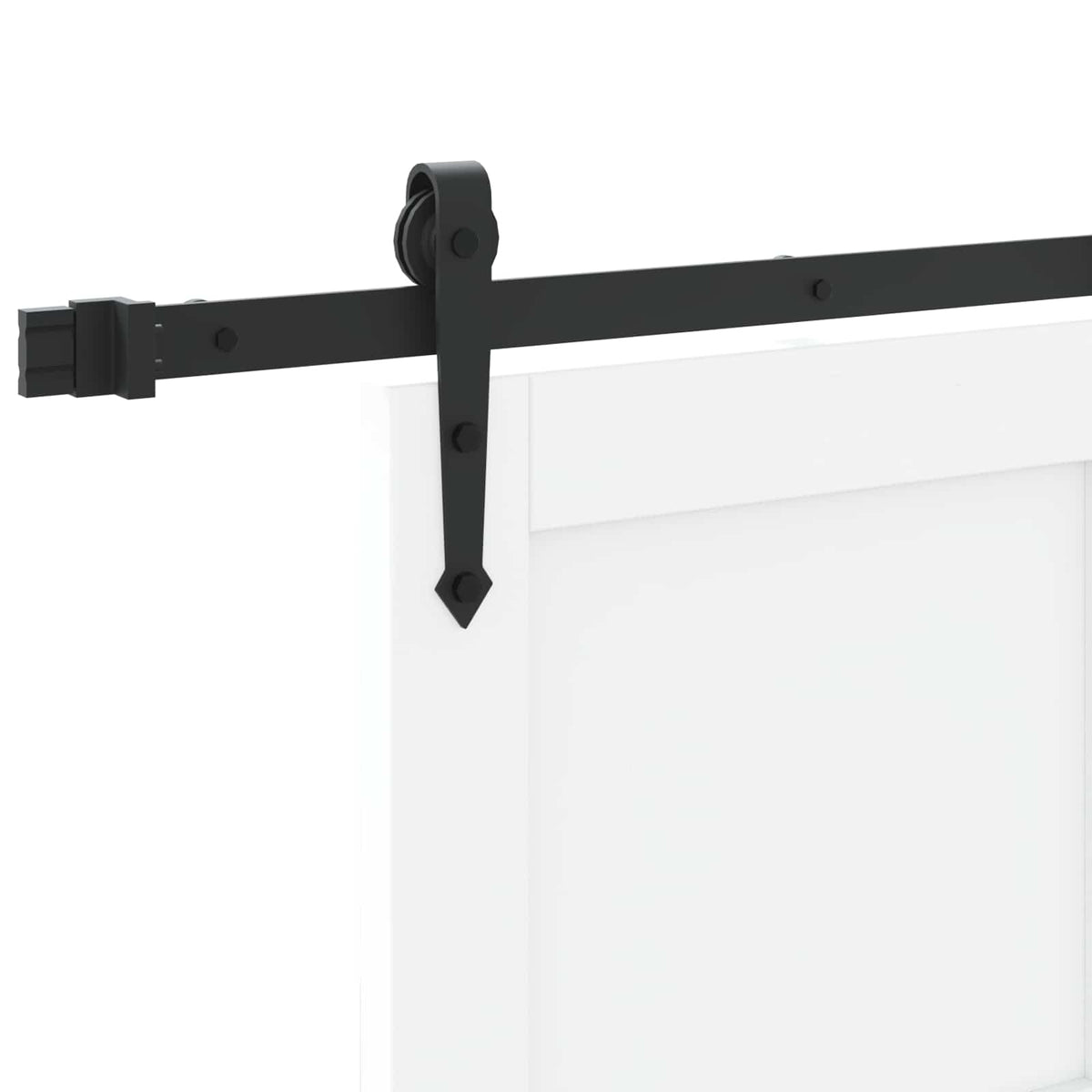 Klizna vrata ORKDAL Bijela i crna 83 x 202 cm Masivna borovina