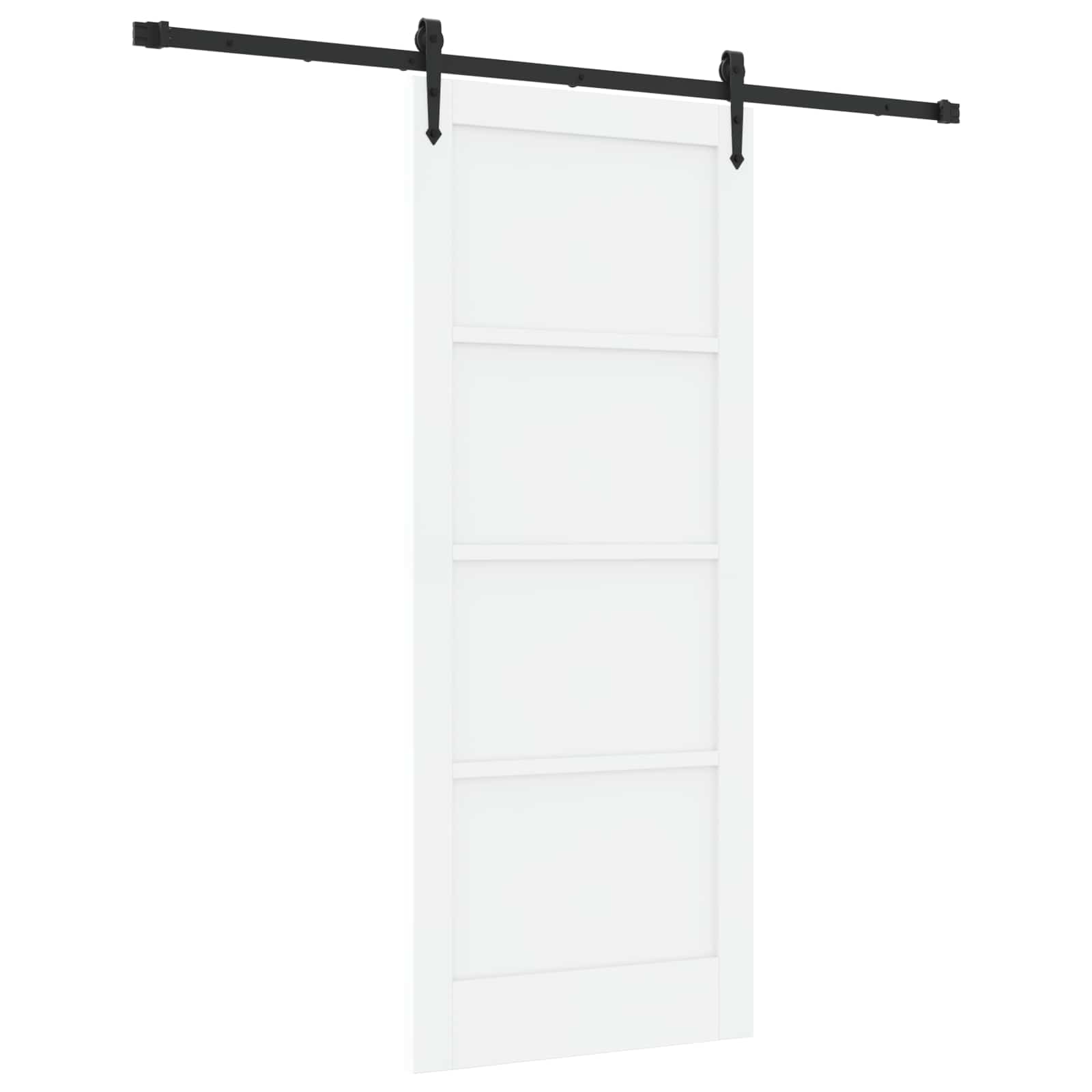 Klizna vrata ORKDAL Bijela i crna 83 x 202 cm Masivna borovina