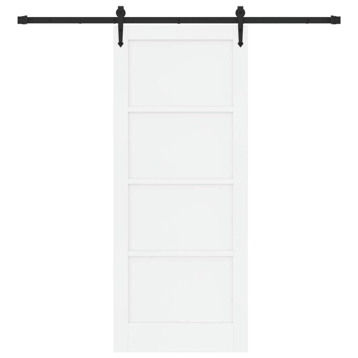 Klizna vrata ORKDAL Bijela i crna 83 x 202 cm Masivna borovina