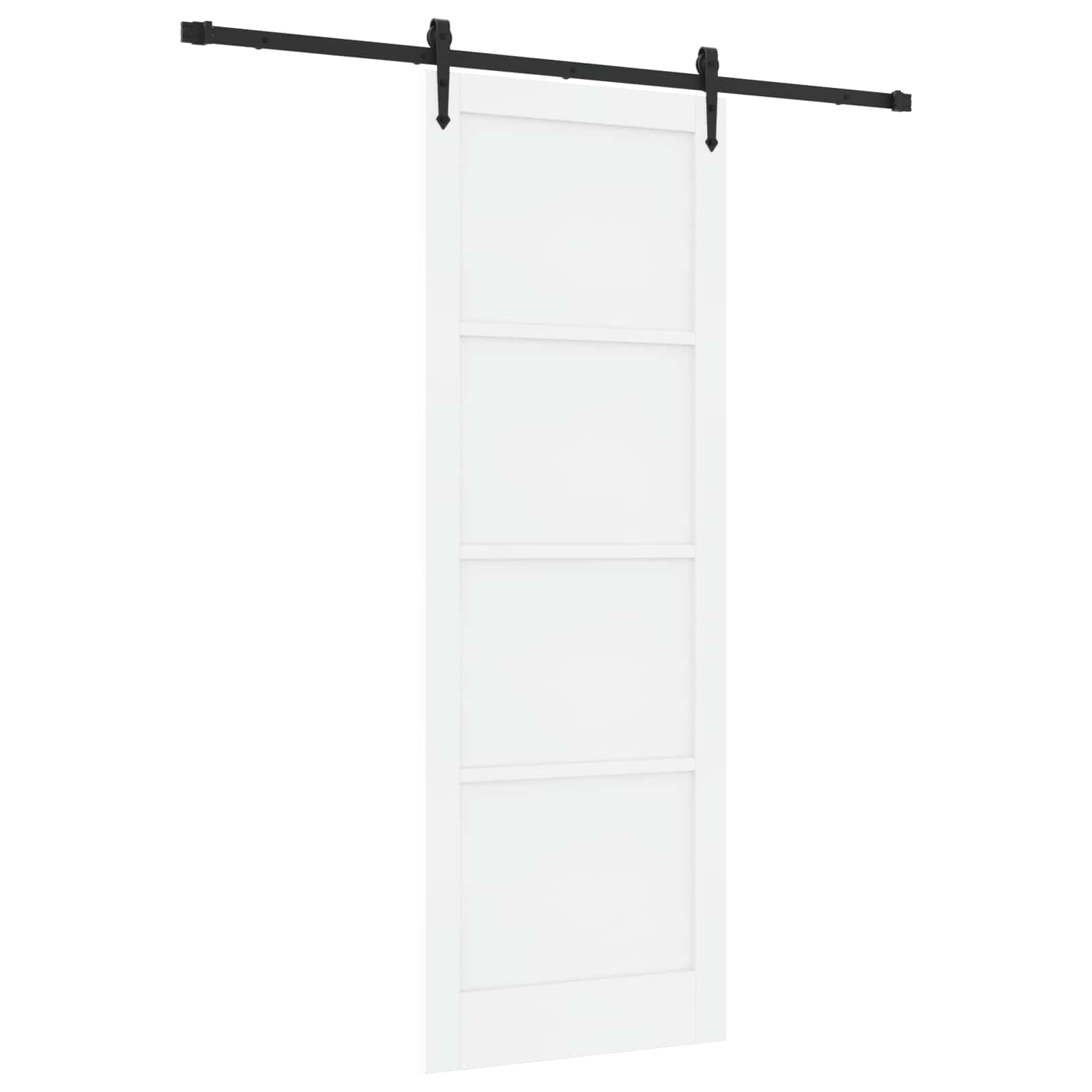 Klizna vrata ORKDAL Bijela i crna 83 x 232 cm Masivna borovina