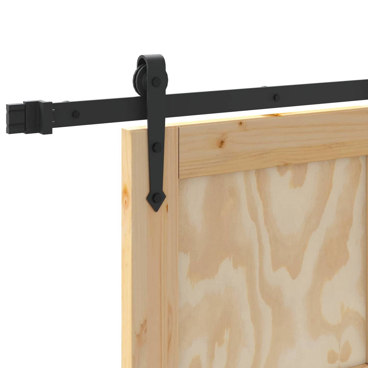 Klizna vrata ORKDAL Prirodna i crna 86 x 211 cm