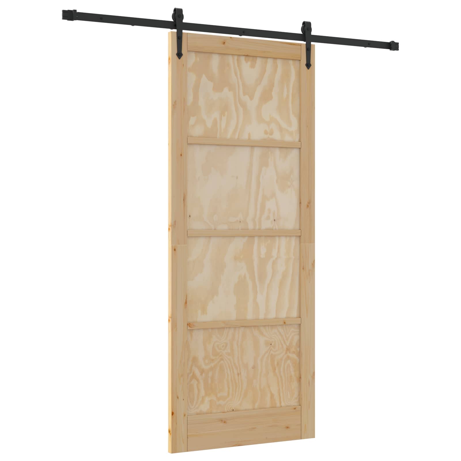 Klizna vrata ORKDAL Prirodna i crna 86 x 211 cm