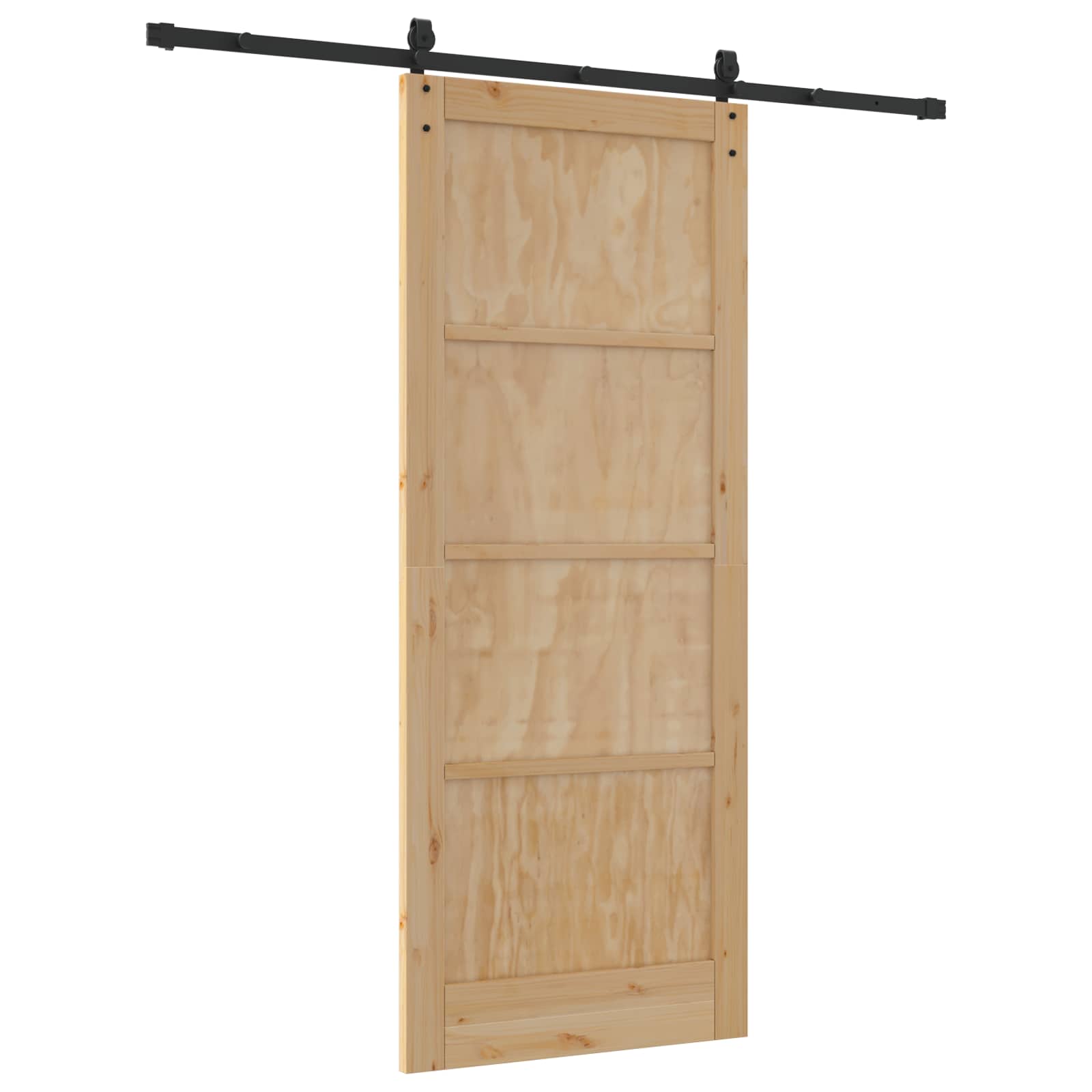 Klizna vrata ORKDAL Prirodna i crna 86 x 211 cm