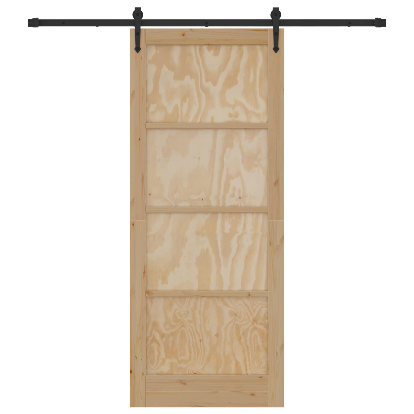 Klizna vrata ORKDAL Prirodna i crna 86 x 211 cm