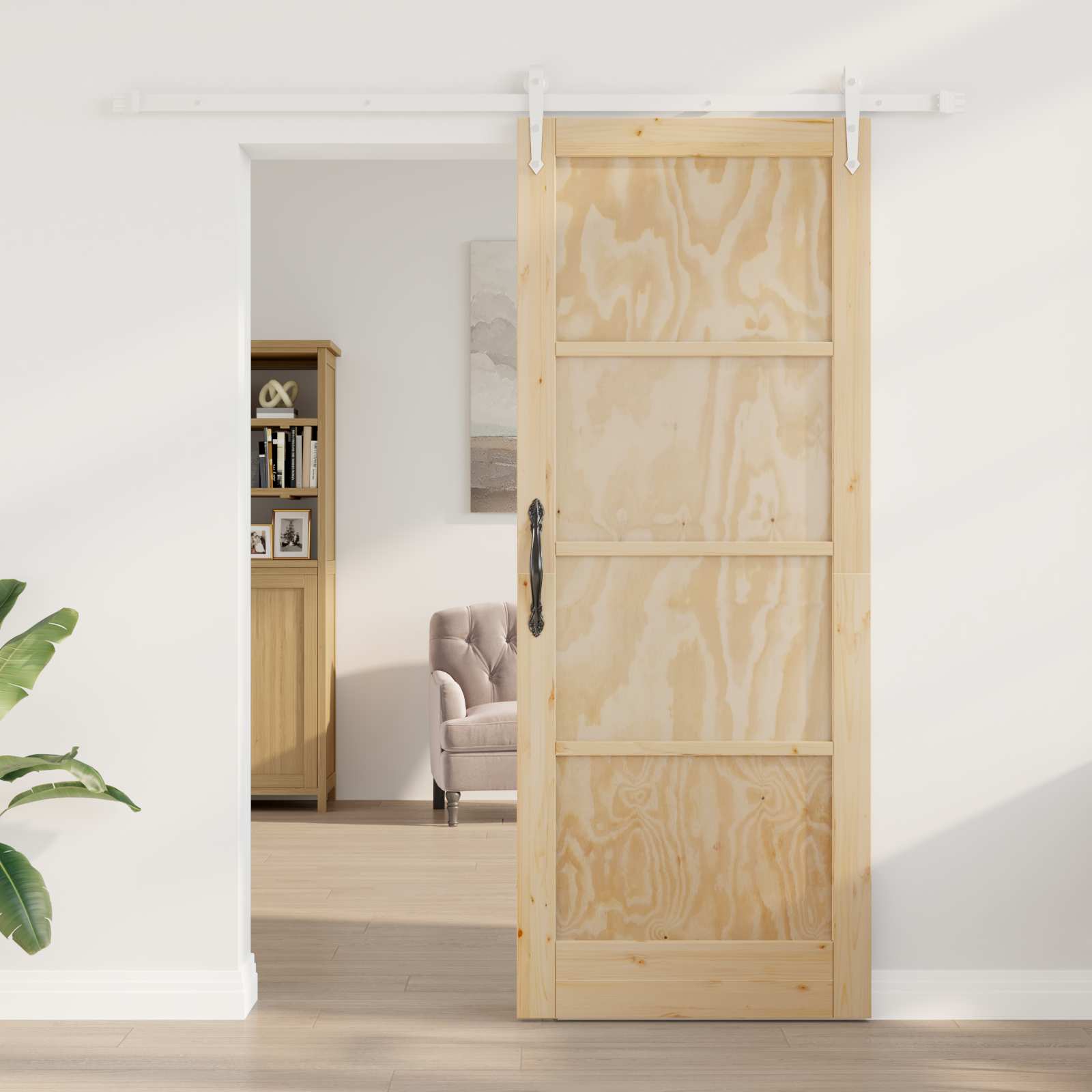 Klizna vrata ORKDAL Prirodna i bijela 83 x 211 cm