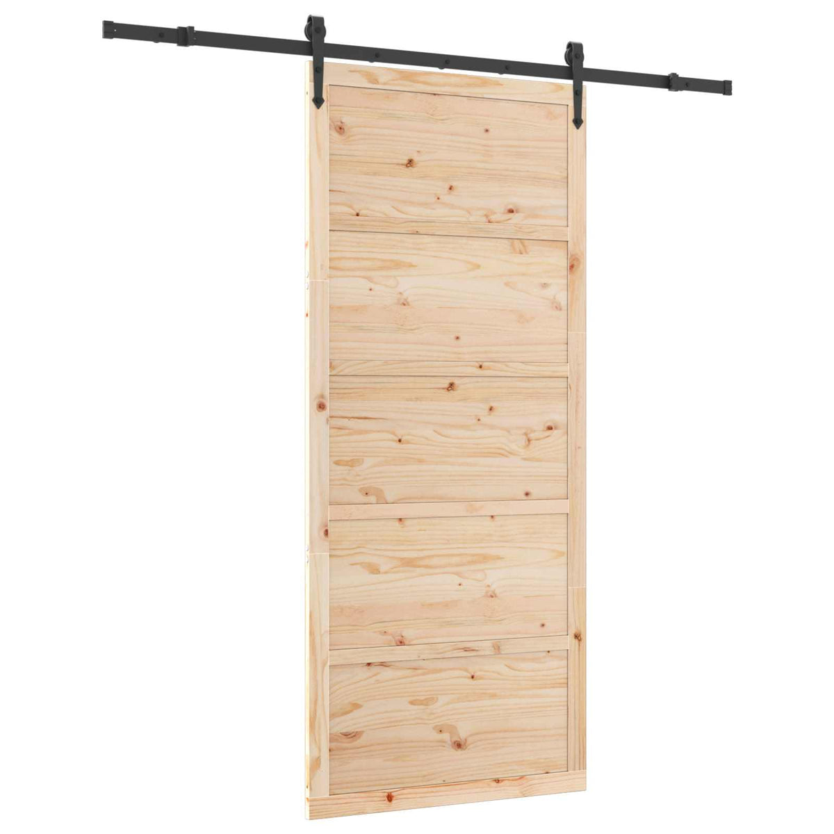 Klizna vrata 90 x 208 cm Masivna borovina Prirodna