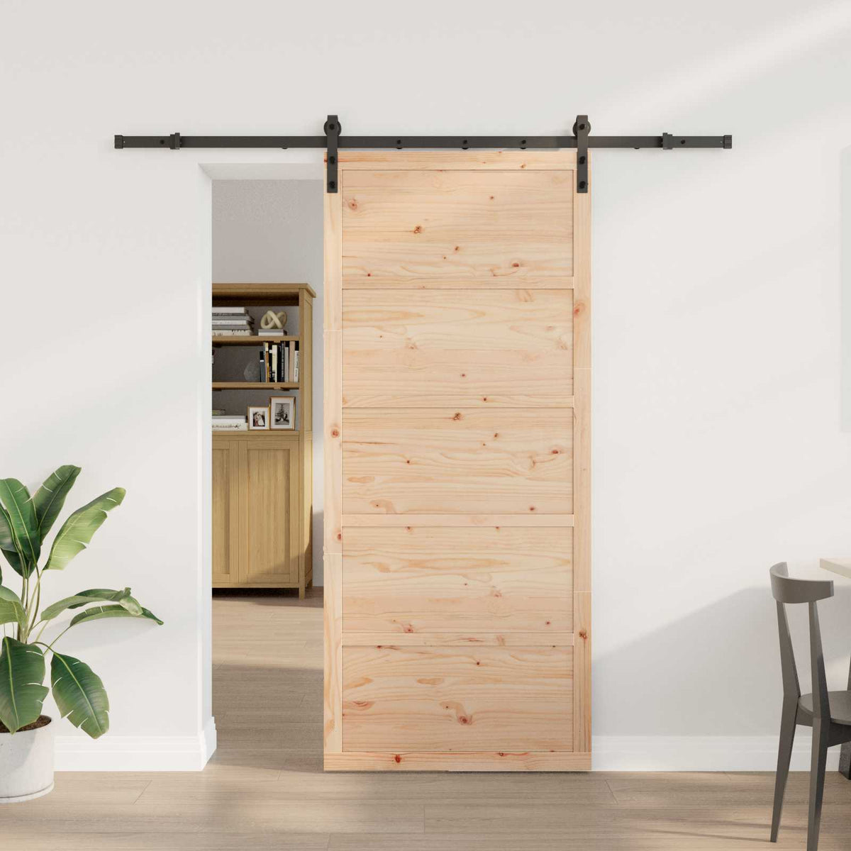 Klizna vrata Prirodna 90 x 208 cm Masivna borovina