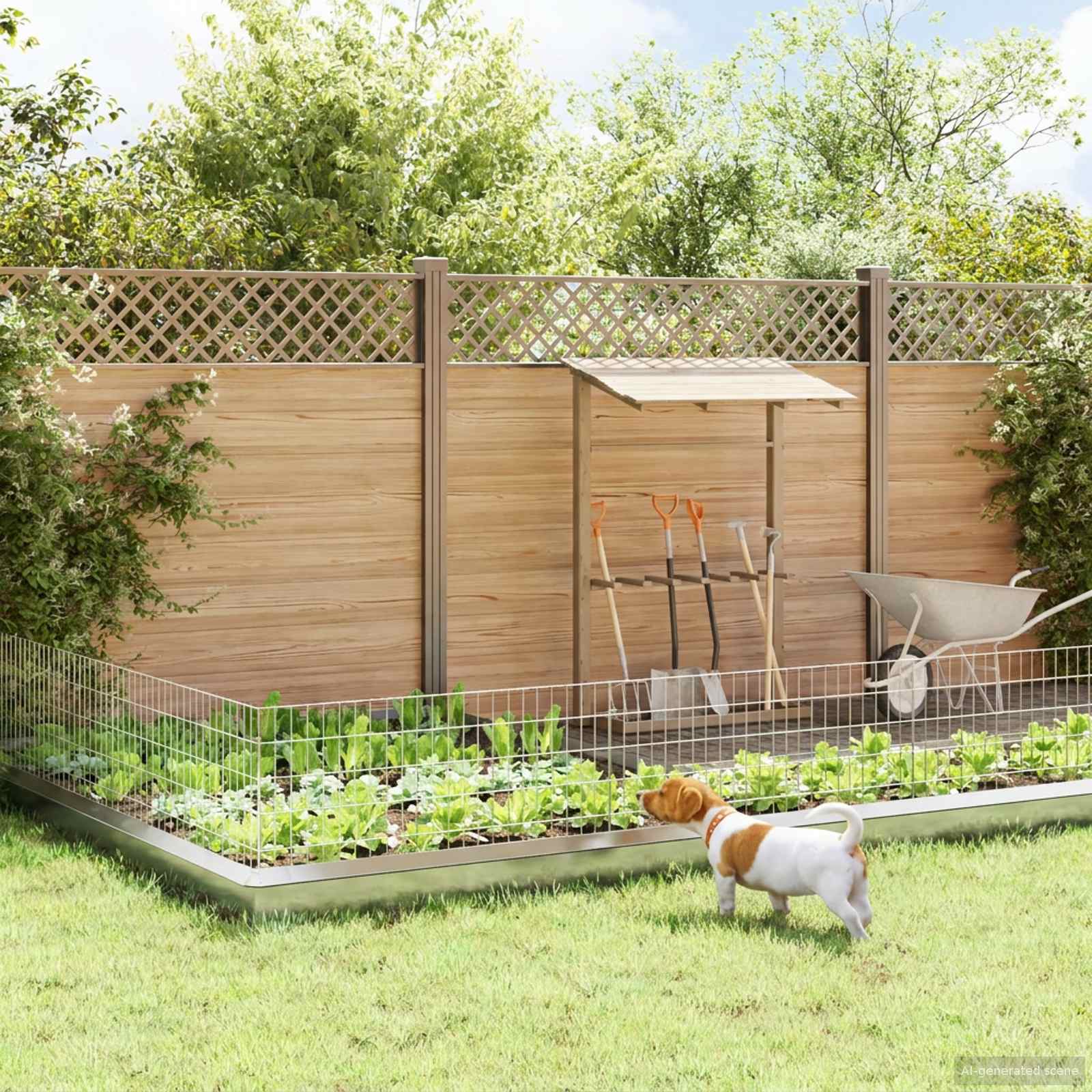 Ograda za vrt s kolčićima 48 pcs 115 x 50 cm Mesh Srebrna