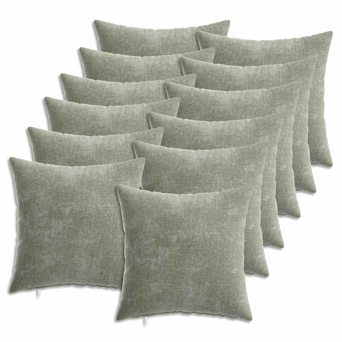 Jastuk 12 kom. HEERLEN Zelena 45 x 45 cm Tkaničina Chenille