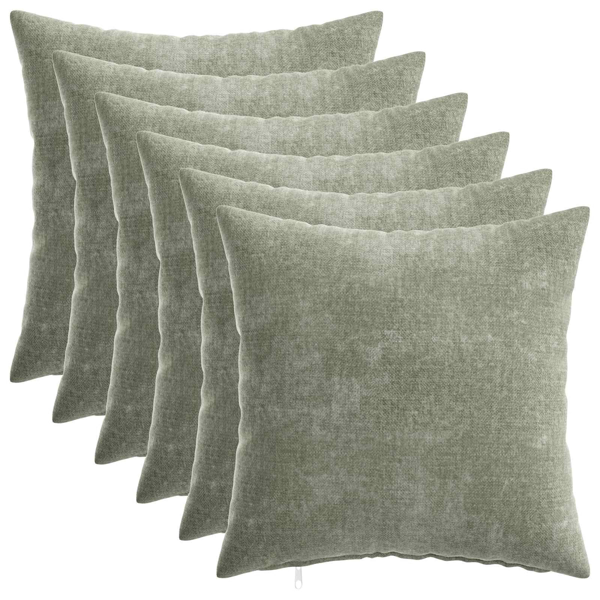Jastuk 6 kom. HEERLEN Zelena 50 x 50 cm Tkaničina Chenille