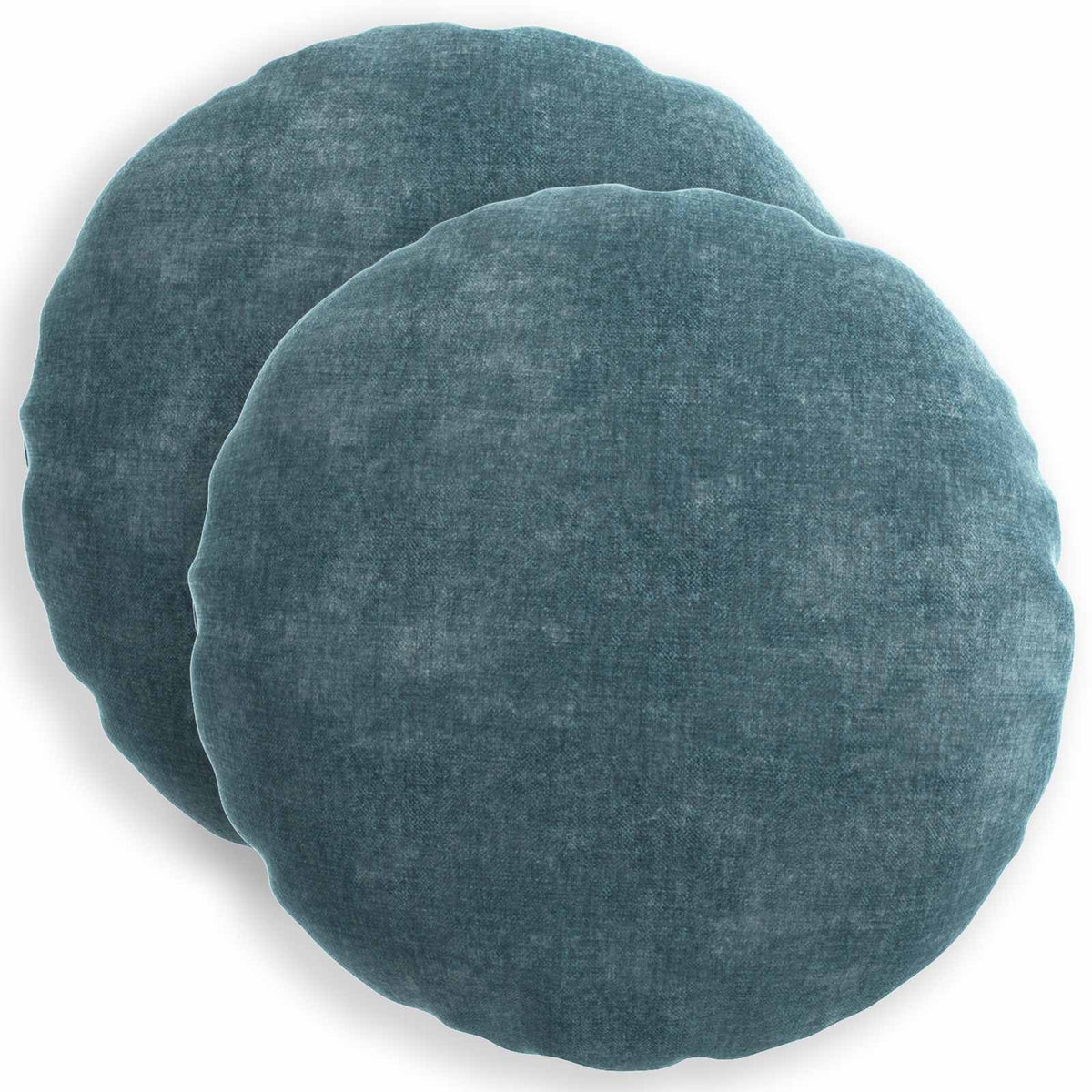 Jastuk 2 kom. HEERLEN Plava Ø 60 cm Tkaničina Chenille