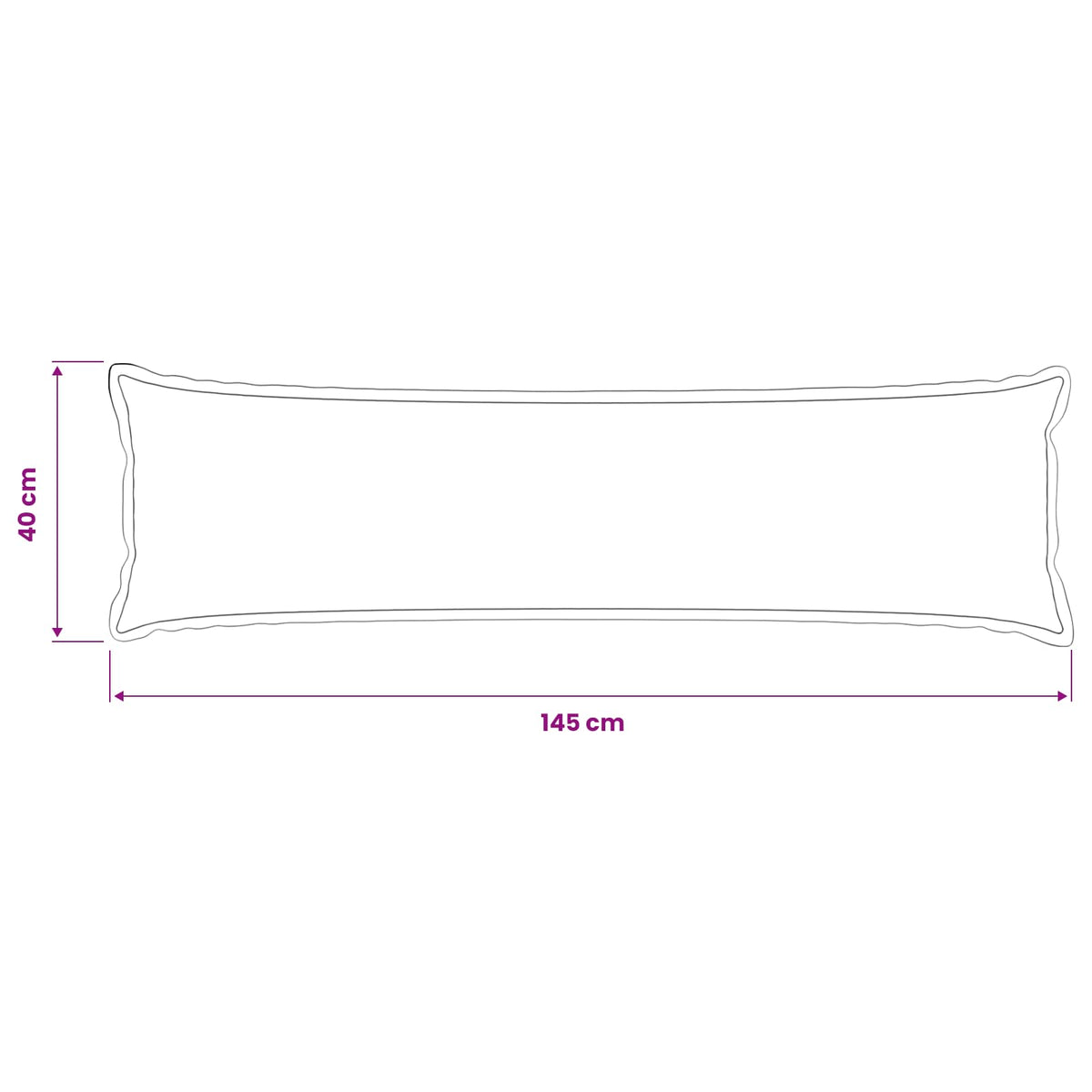 Jastuk s jastukom HOUTEN Oblačnosiva 40 x 145 cm Umjetni lan