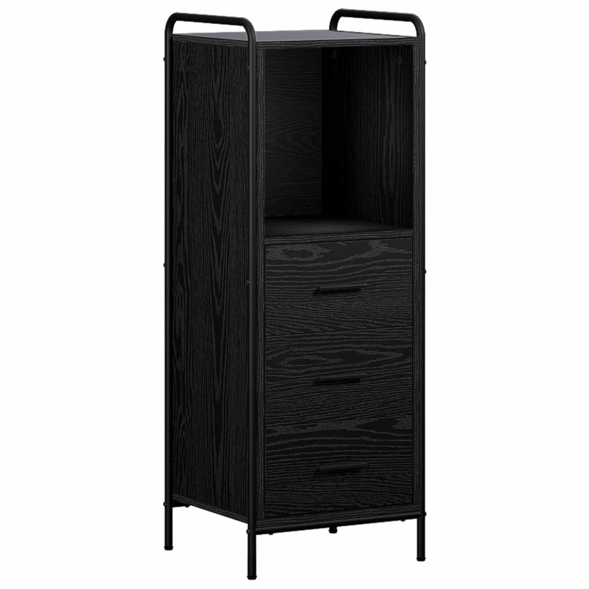 Set ormarića za kupaonicu 3 kom. Crni hrast 40 x 36 x 109,5 cm