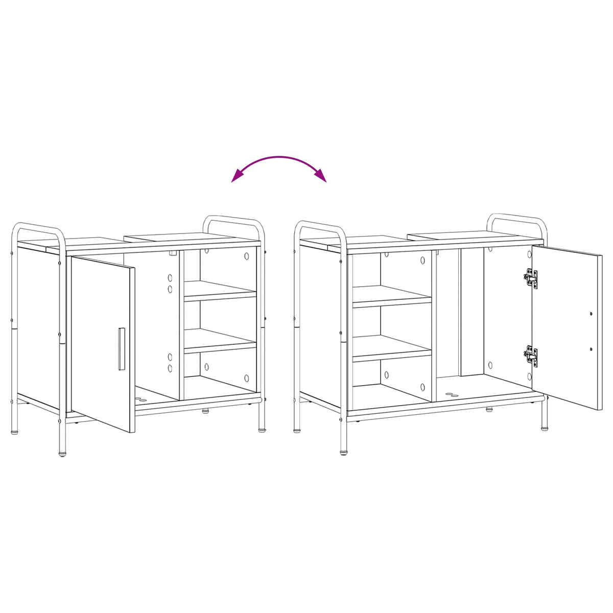 Set ormarića za kupaonicu 3 kom. Crni hrast 40 x 36 x 109,5 cm
