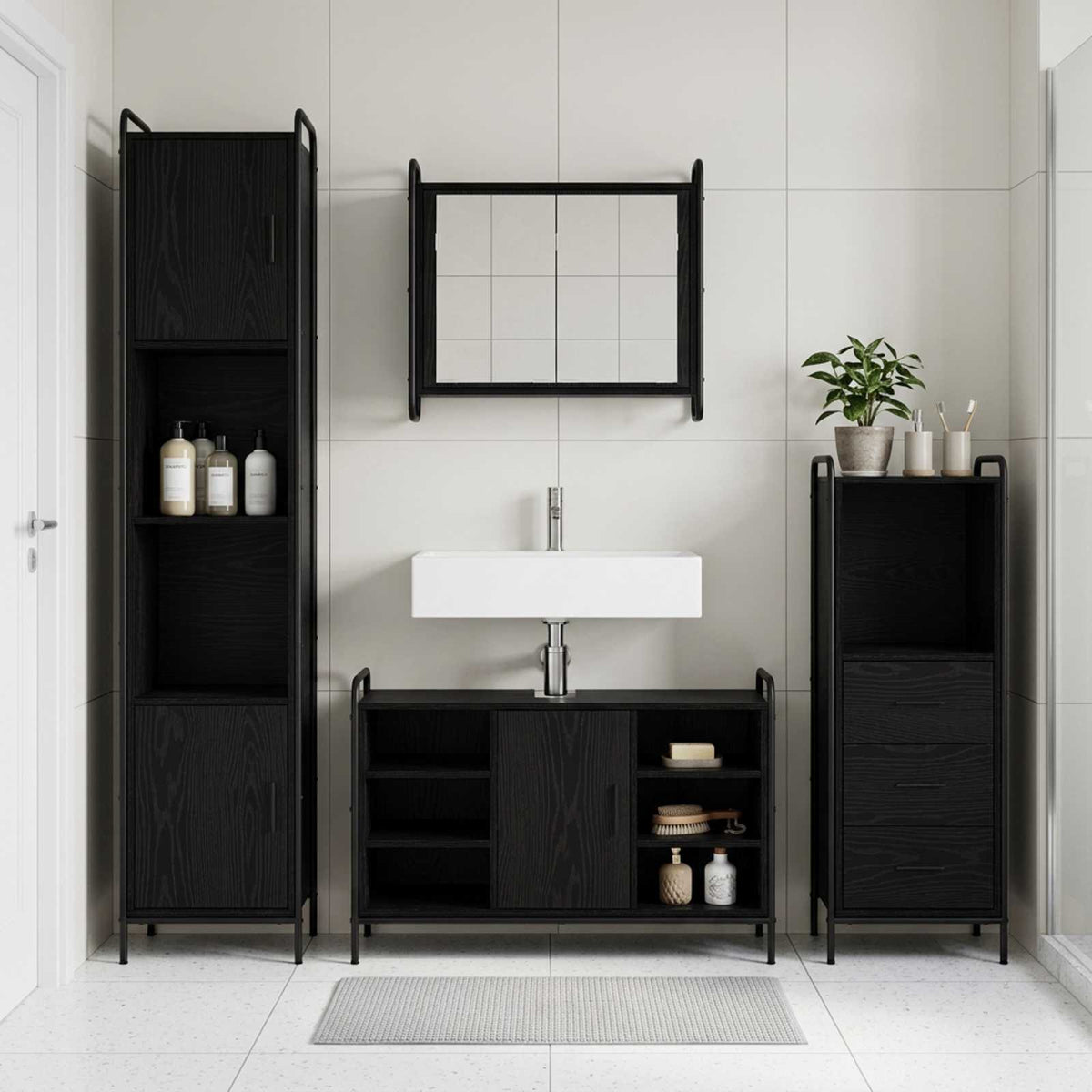 Set ormarića za kupaonicu 3 kom. 40 x 36 x 109,5 cm