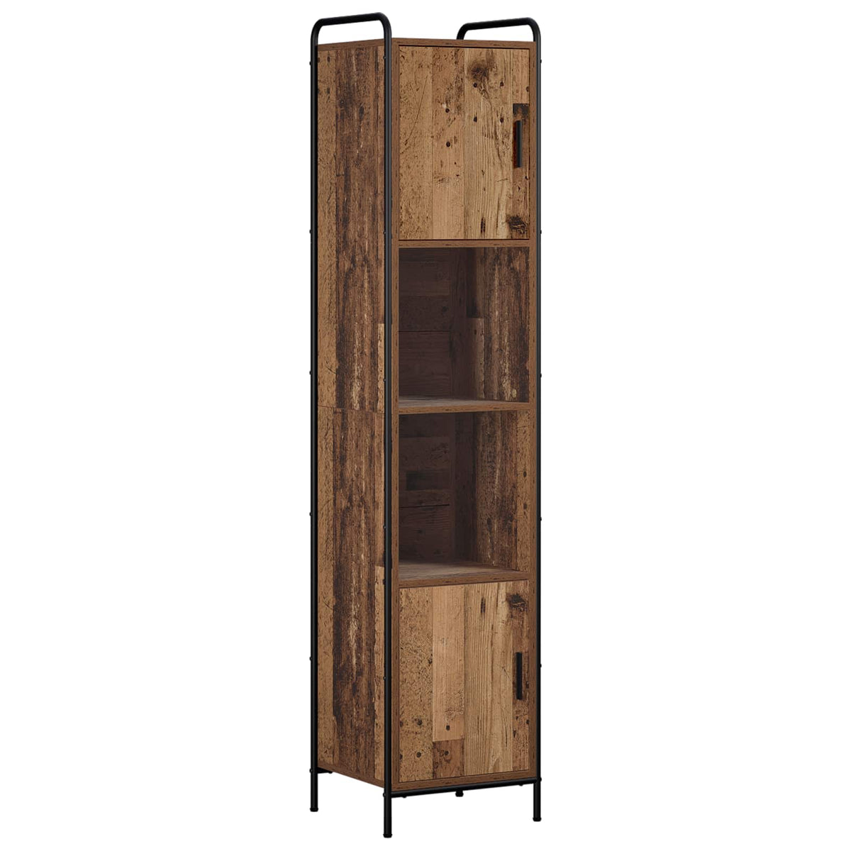 Set ormarića za kupaonicu 4 kom. Staro drvo 40 x 36 x 181 cm