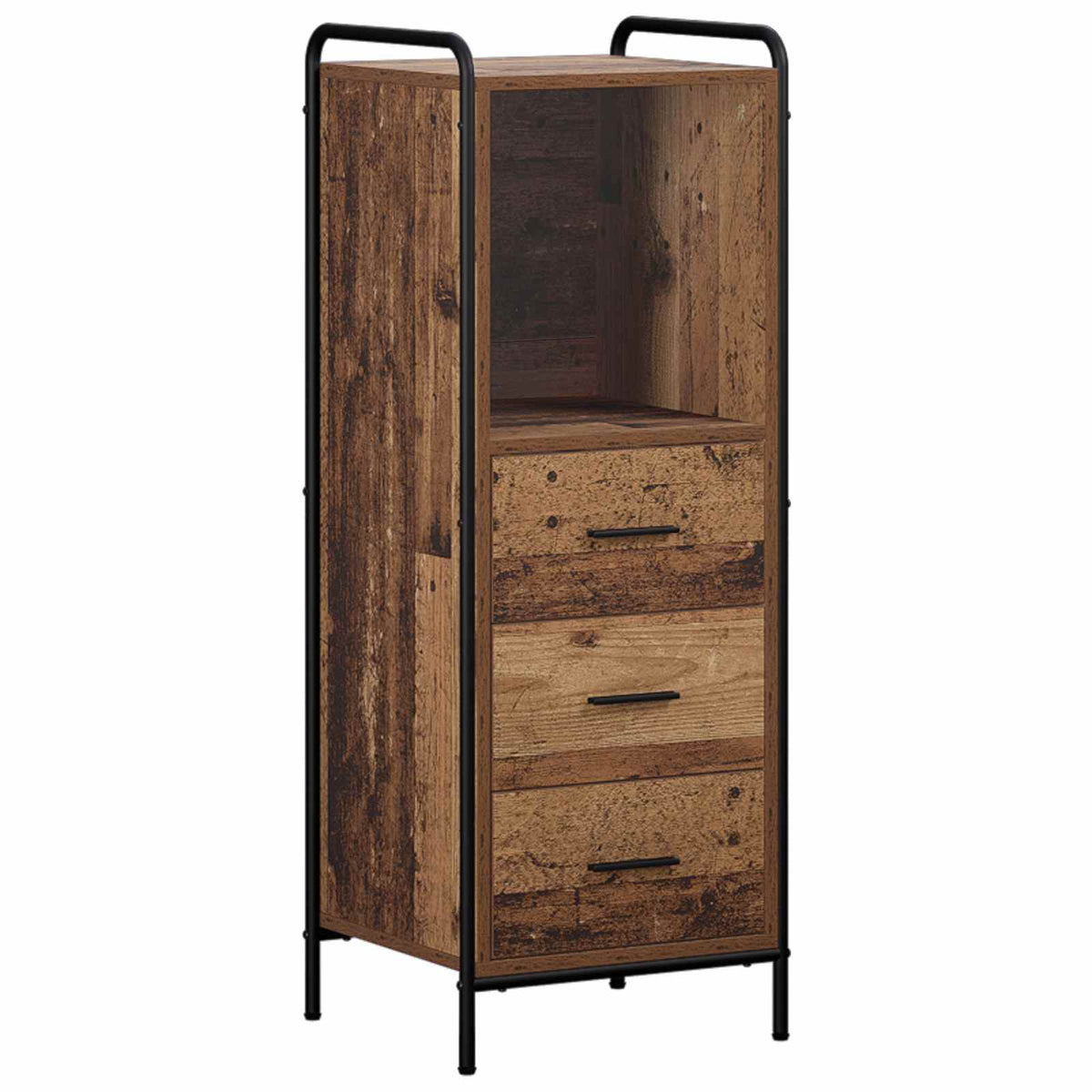 Set ormarića za kupaonicu 4 kom. Staro drvo 40 x 36 x 181 cm