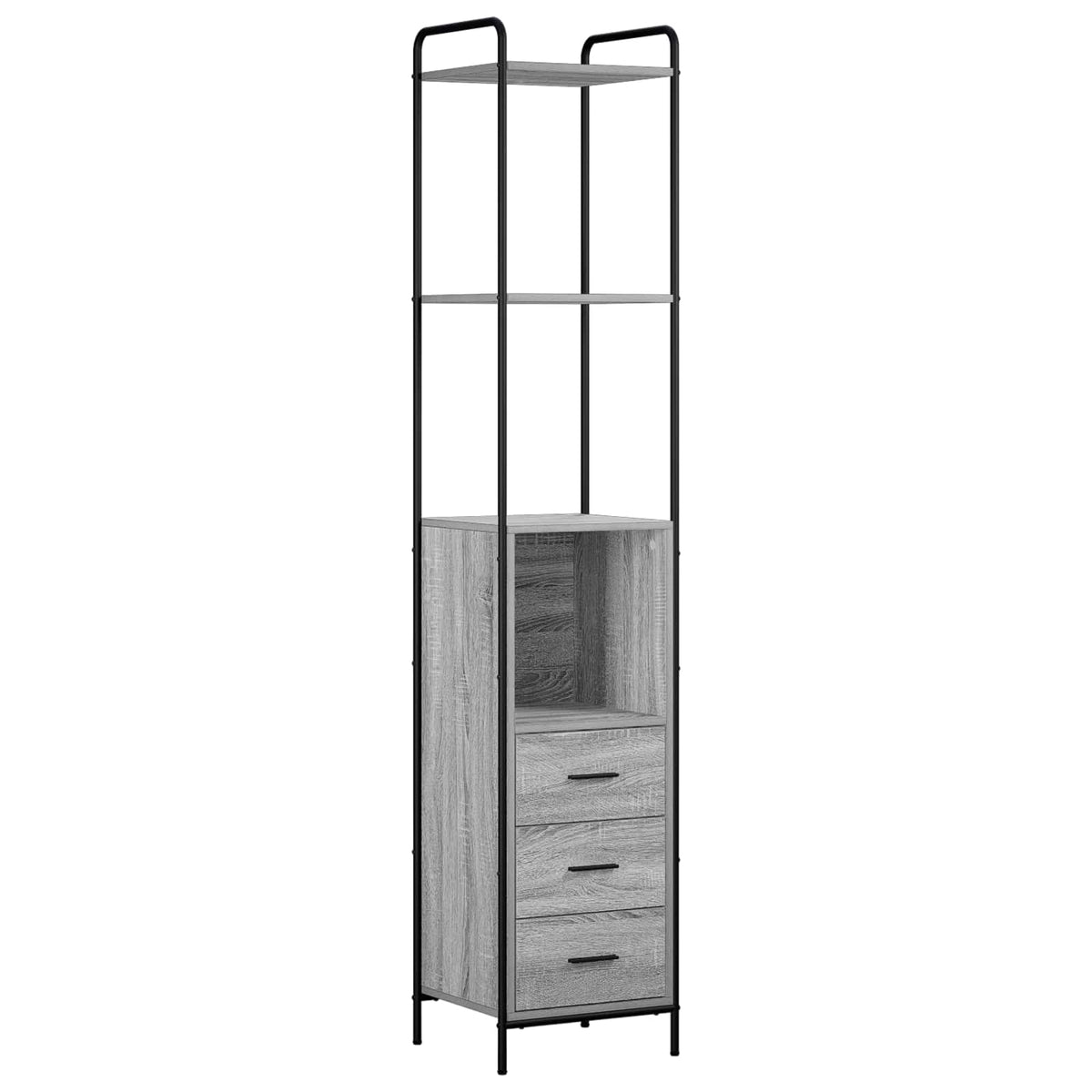 Set ormarića za kupaonicu 4 kom. Siva Sonoma 40 x 36 x 200,5 cm