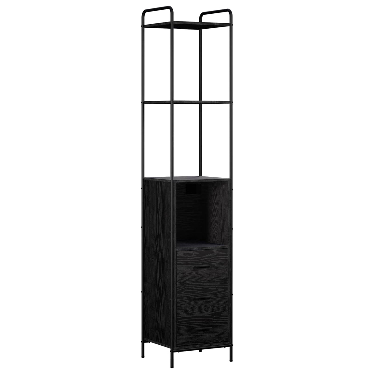 Set ormarića za kupaonicu 4 kom. Crni hrast 40 x 36 x 200,5 cm