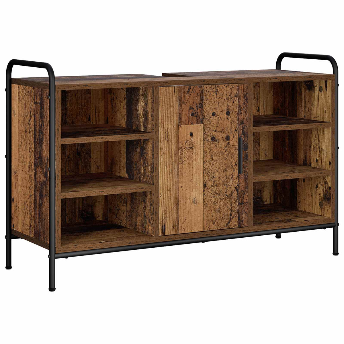 Set ormarića za kupaonicu 4 kom. Staro drvo 40 x 36 x 200,5 cm