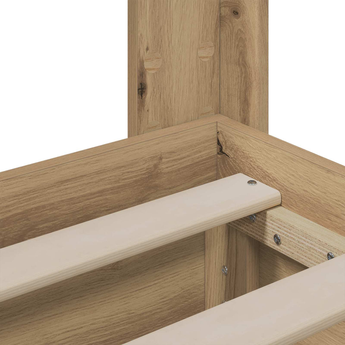 Krevetna konstrukcija s pohranom i uzglavljem Artisan Oak