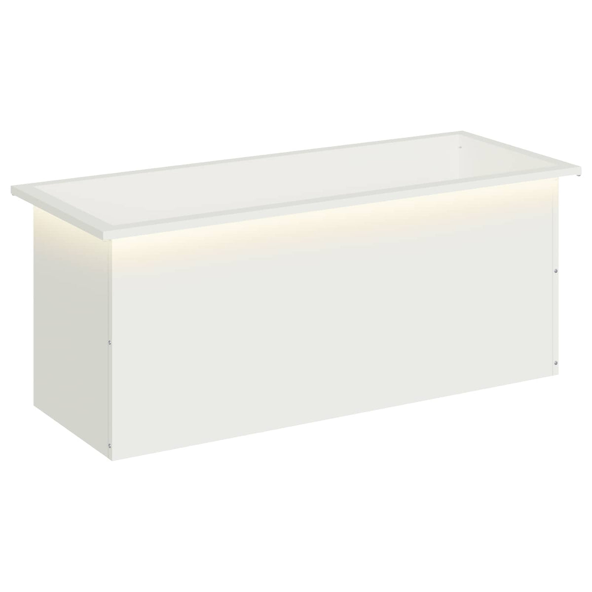 Vrtna posuda za sadnju s LED svjetlom Bijela 40 x 100 x 40 cm
