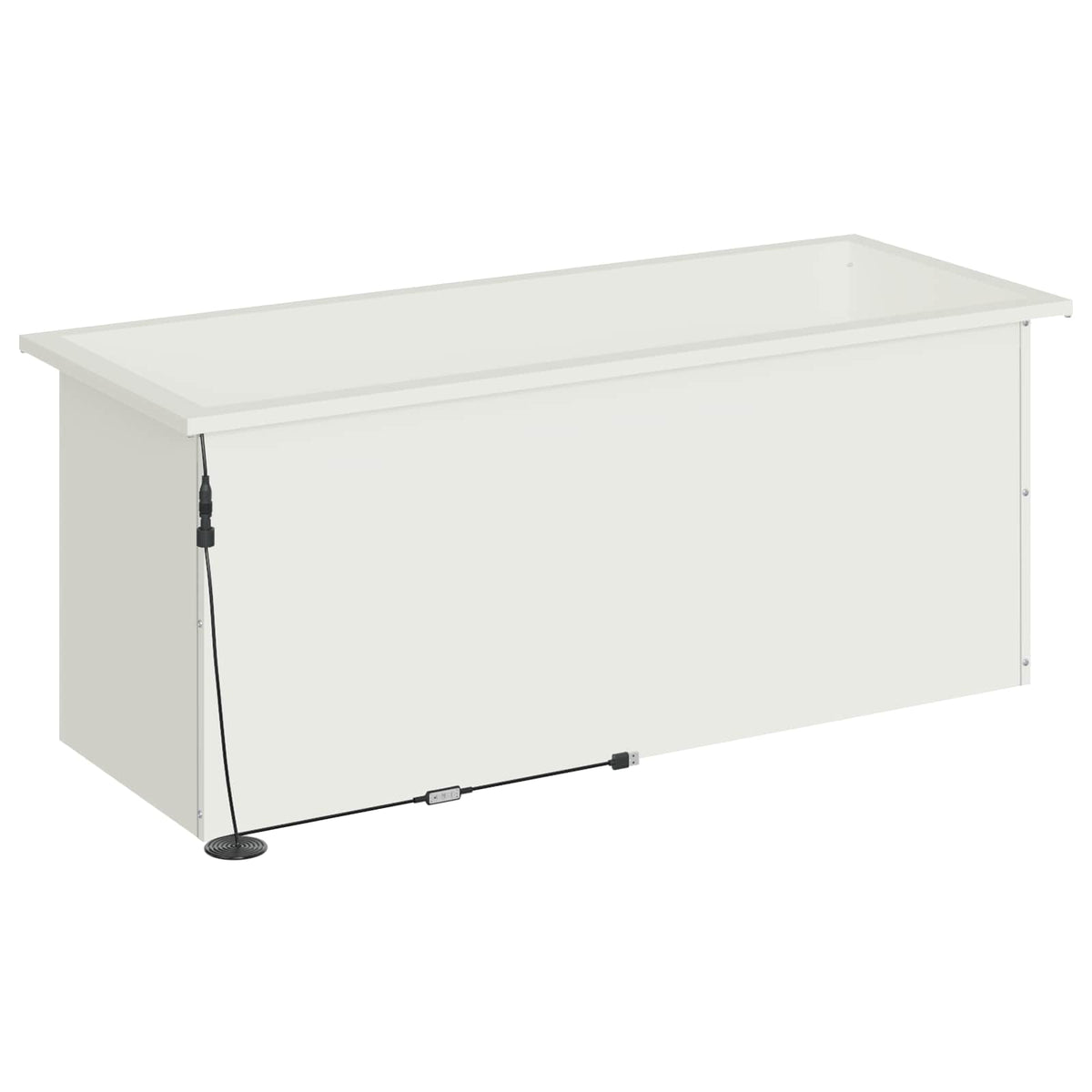 Vrtna posuda za sadnju s LED svjetlom Bijela 40 x 100 x 40 cm