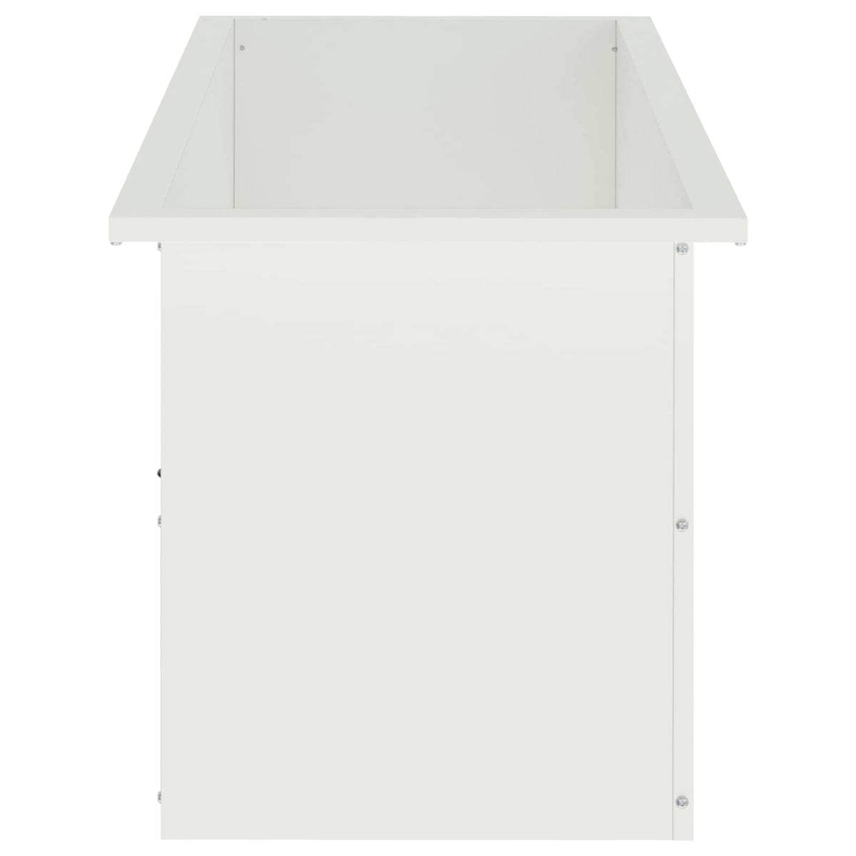 Vrtna posuda za sadnju s LED svjetlom Bijela 40 x 100 x 40 cm