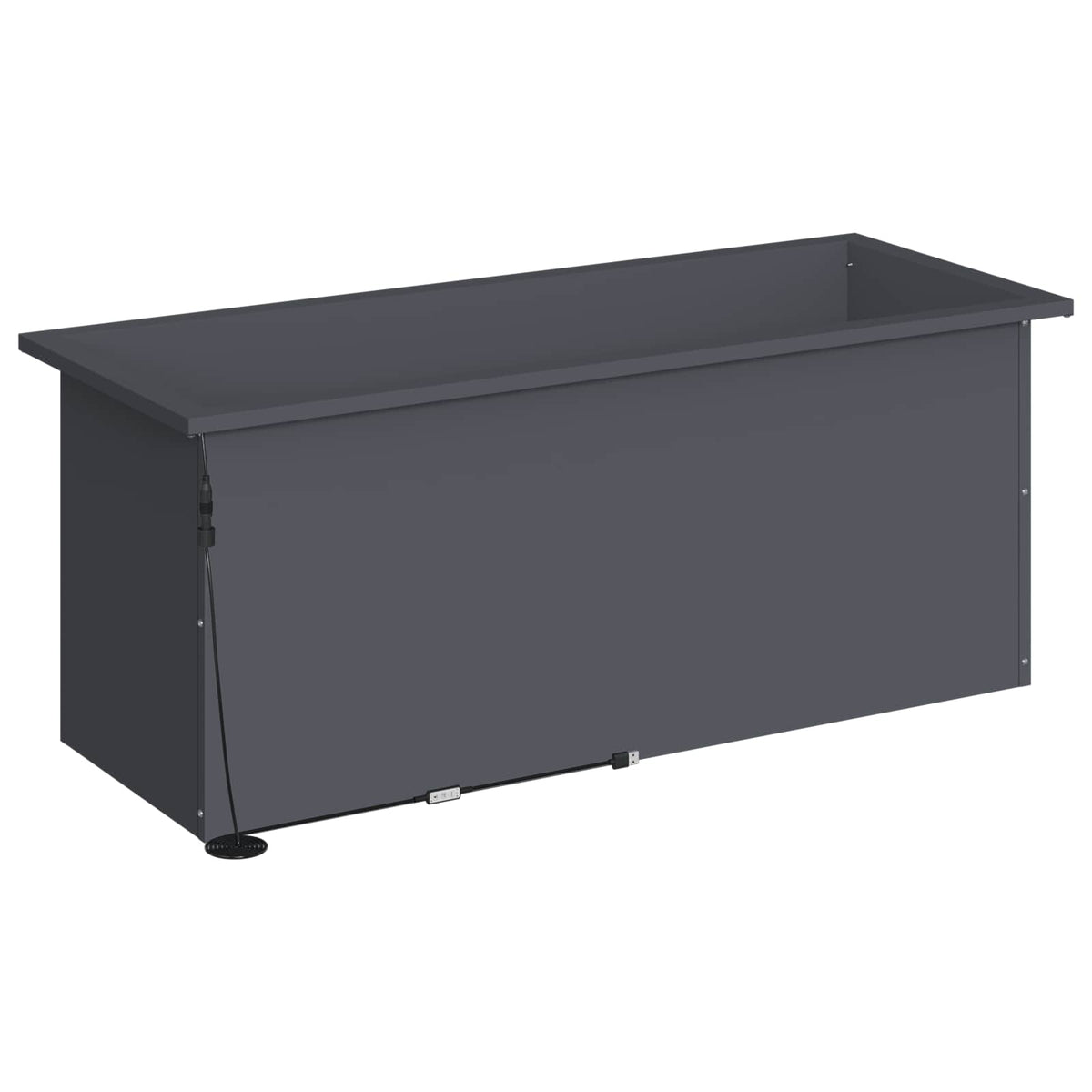 Vrtna posuda za sadnju s LED svjetlom Antracit 40 x 100 x 40 cm