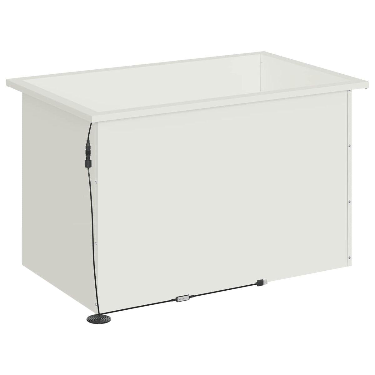 Vrtna posuda za sadnju s LED svjetlom Bijela 50 x 80 x 48 cm