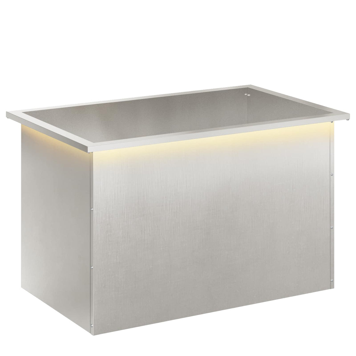 Vrtna posuda za sadnju s LED svjetlom Srebrna 50 x 80 x 48 cm
