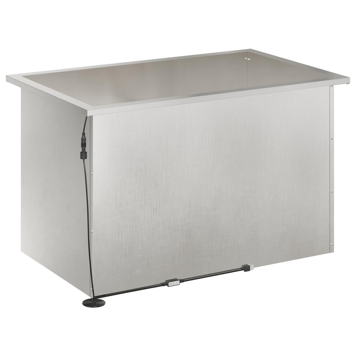 Vrtna posuda za sadnju s LED svjetlom Srebrna 50 x 80 x 48 cm