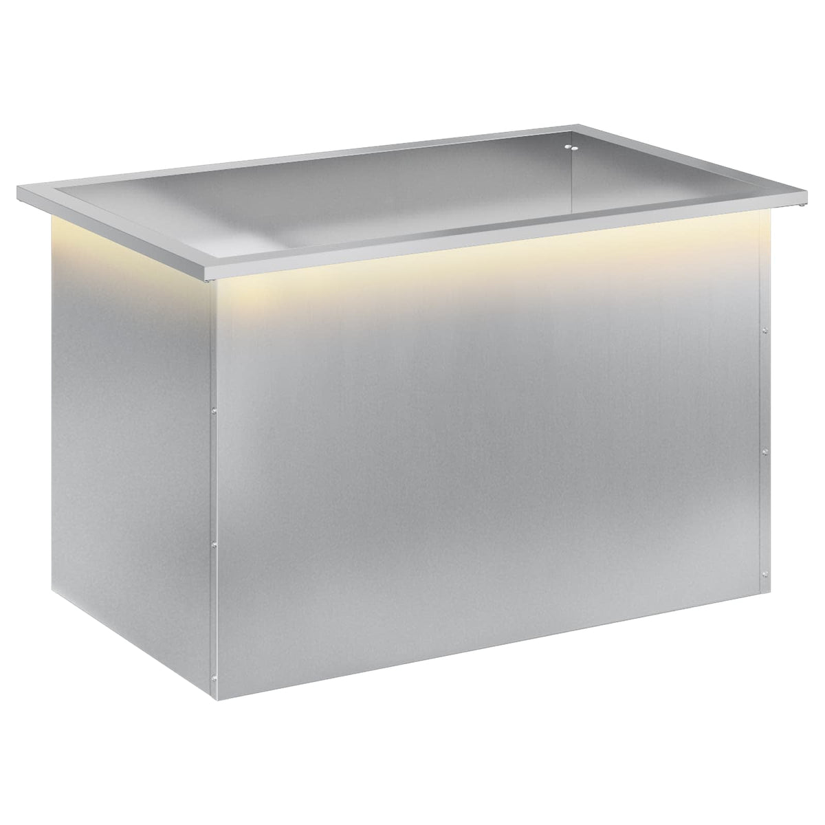 Vrtna posuda za sadnju s LED svjetlom Srebrna 50 x 80 x 48 cm