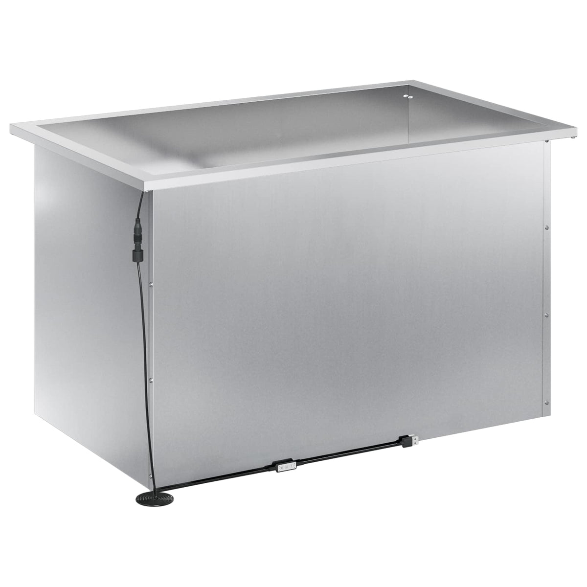 Vrtna posuda za sadnju s LED svjetlom Srebrna 50 x 80 x 48 cm