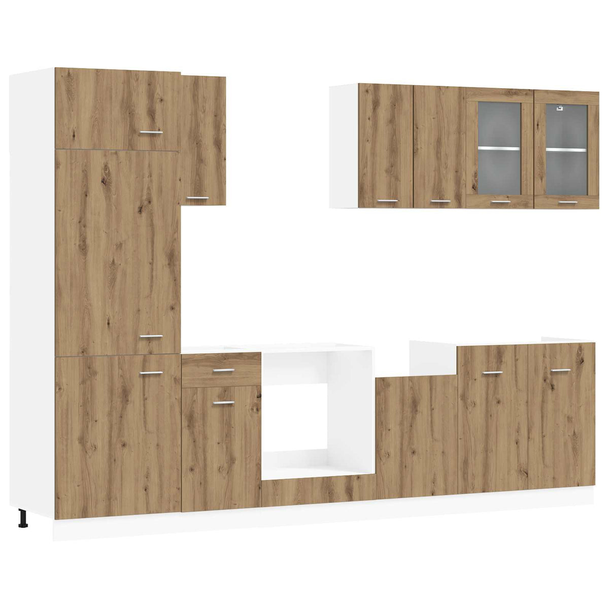 Kuhinjska jedinica Lyon 8 pcs Hrast artisan Konstruirano drvo