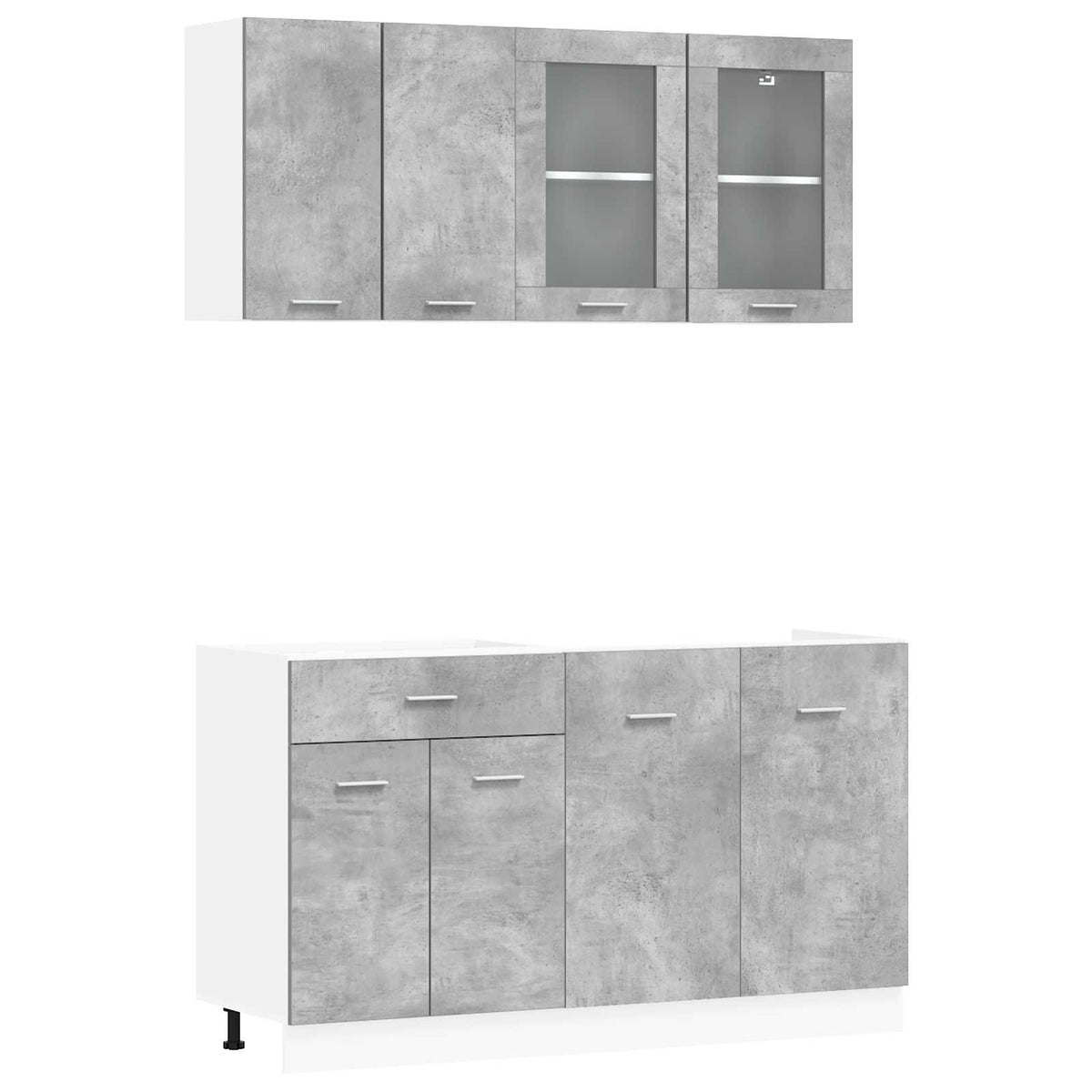 Kuhinjska jedinica Lyon 4 pcs Betonska siva Konstruirano drvo