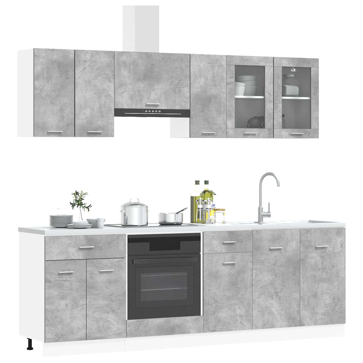Kuhinjska jedinica Lyon 8 pcs Konstruirano drvo
