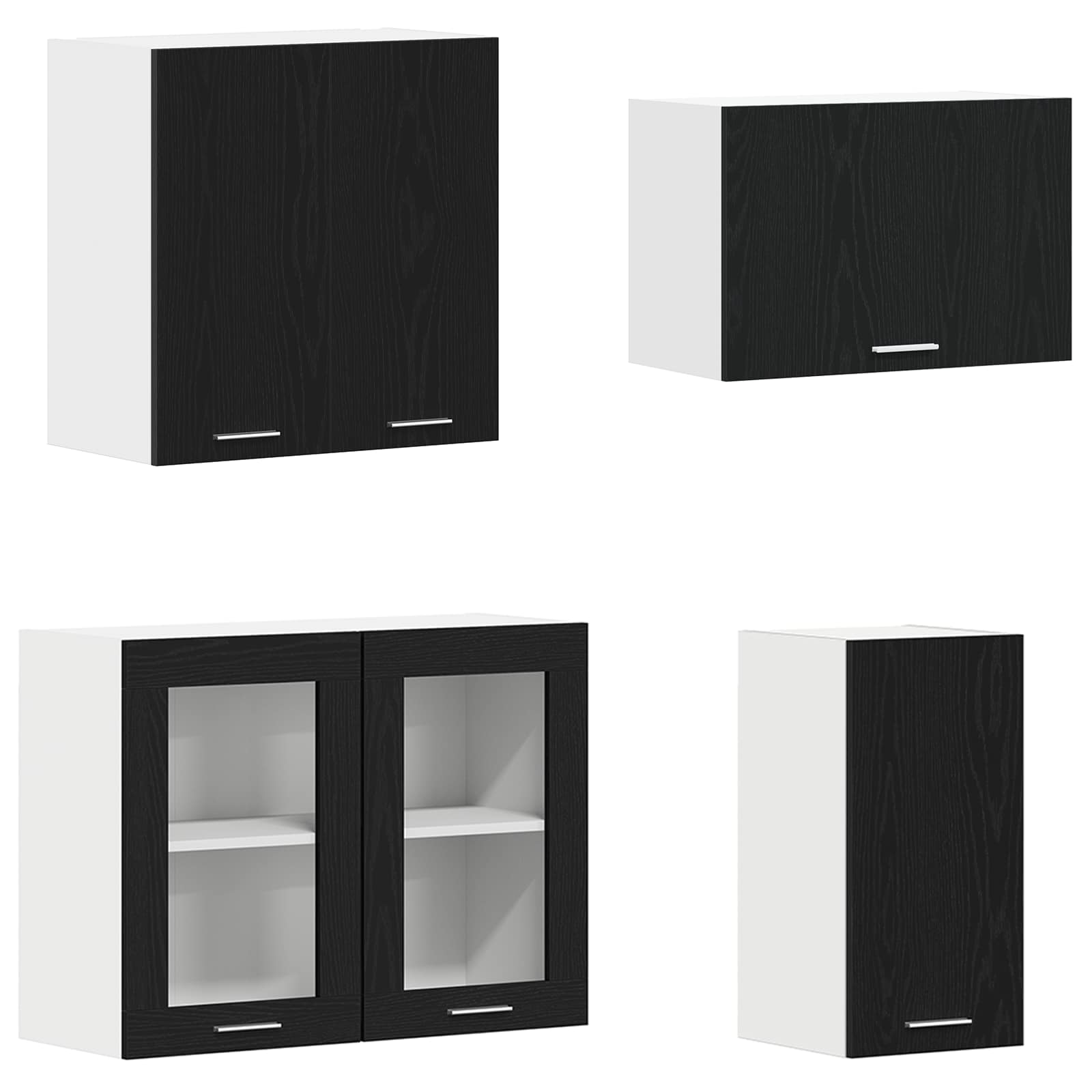 Kuhinjska jedinica Lyon 8 pcs Crni hrast Konstruirano drvo