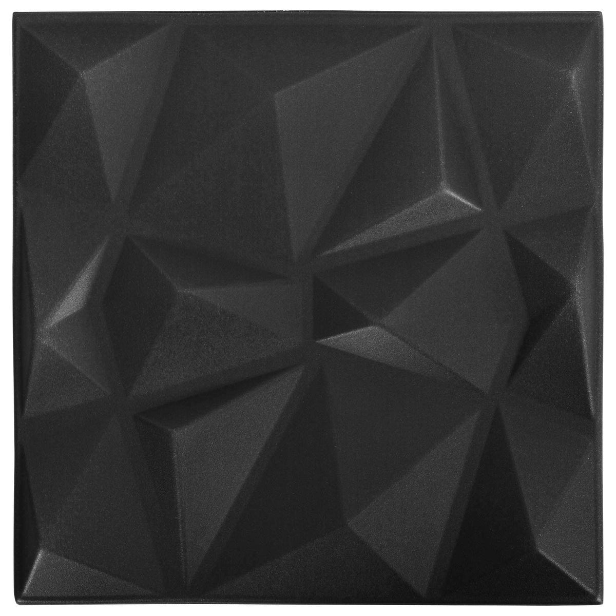 Zidne panele 48 pcs Dijamant crna 50 x 50 cm XPS pjena