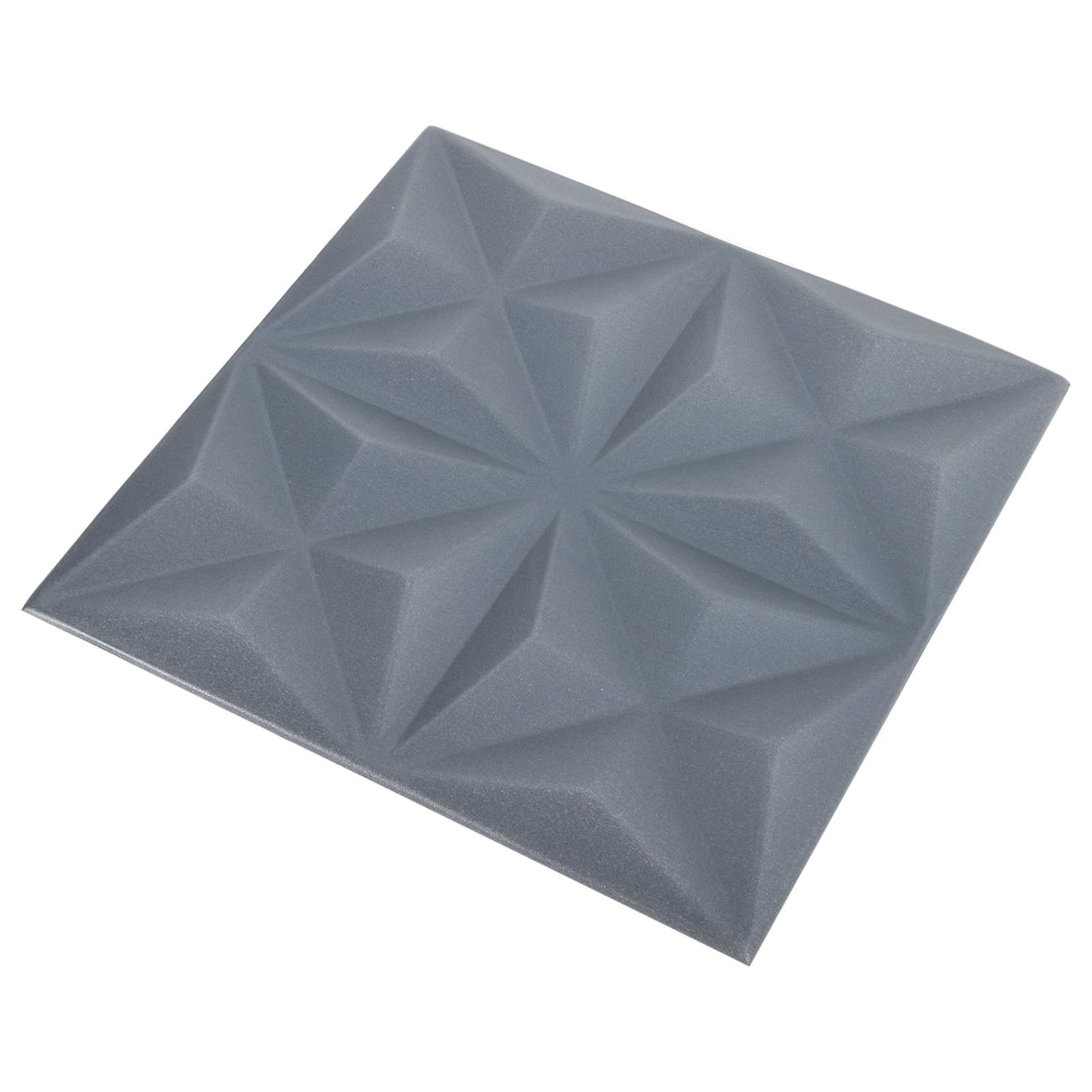 Zidne panele 24 pcs Origami siva 50 x 50 cm XPS pjena