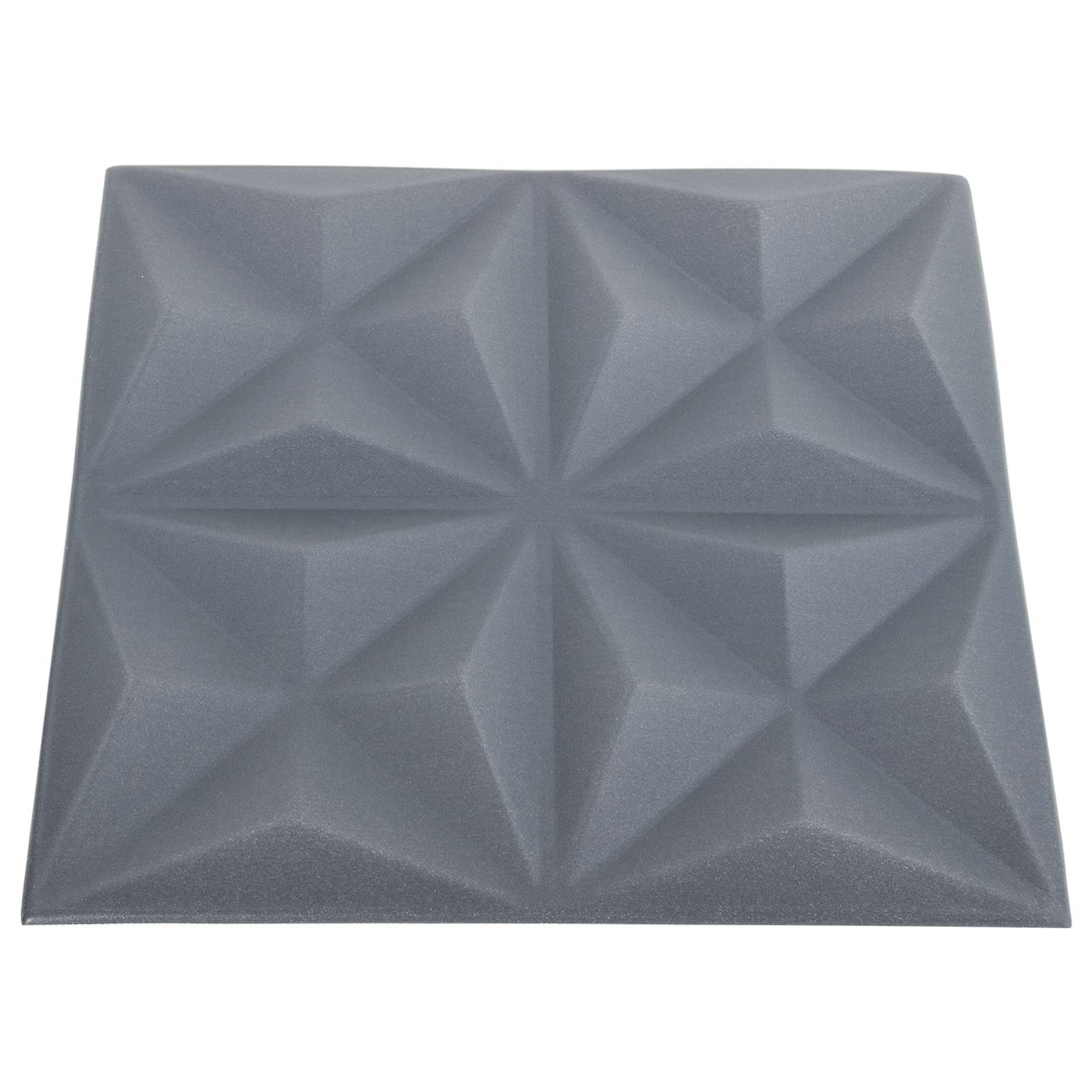 Zidne panele 24 pcs Origami siva 50 x 50 cm XPS pjena