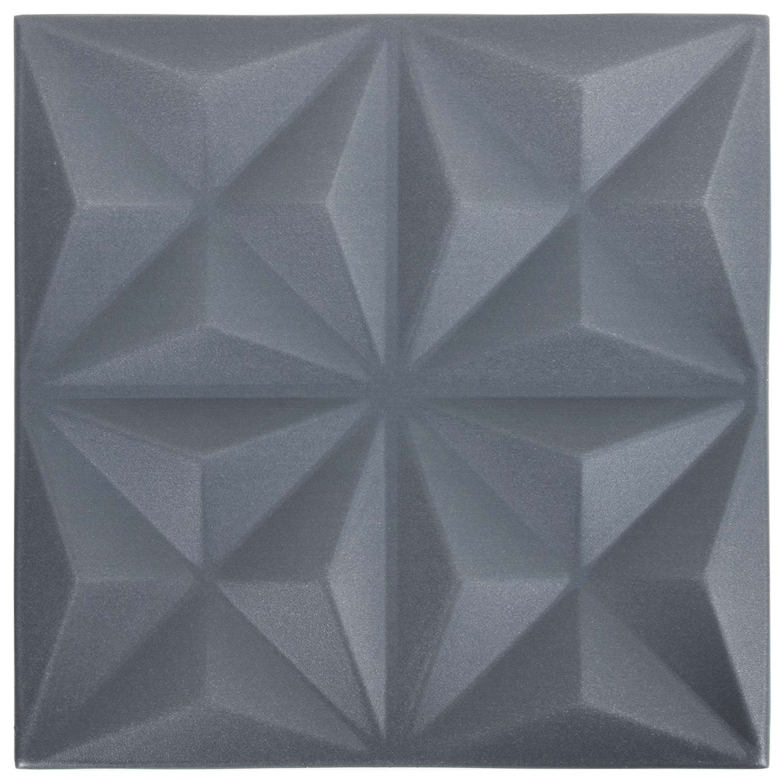Zidne panele 24 pcs Origami siva 50 x 50 cm XPS pjena