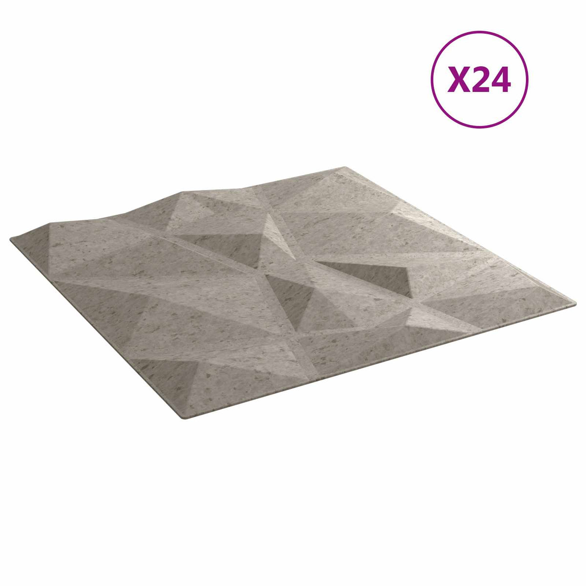 Zidne panele 24 pcs Betonska siva 50 x 50 cm XPS pjena