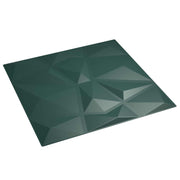 Zidne panele 48 pcs Zelena 50 x 50 cm XPS pjena