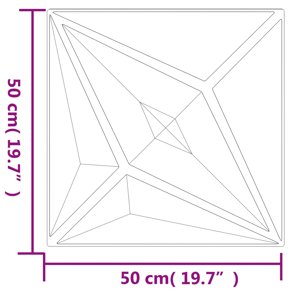Zidne panele 12 pcs Bijela zvijezda 50 x 50 cm XPS pjena