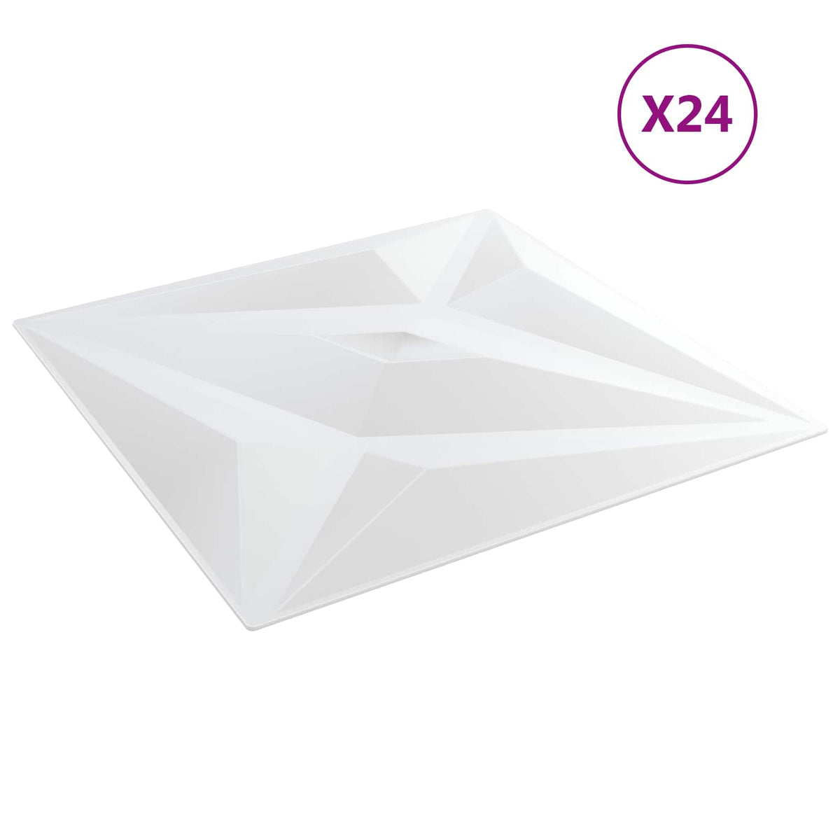 Zidne panele 24 pcs Bijela zvijezda 50 x 50 cm XPS pjena